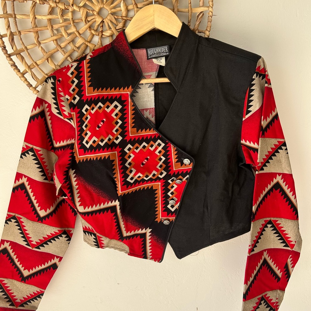 Roughrider Red and Black Geometric Shirt